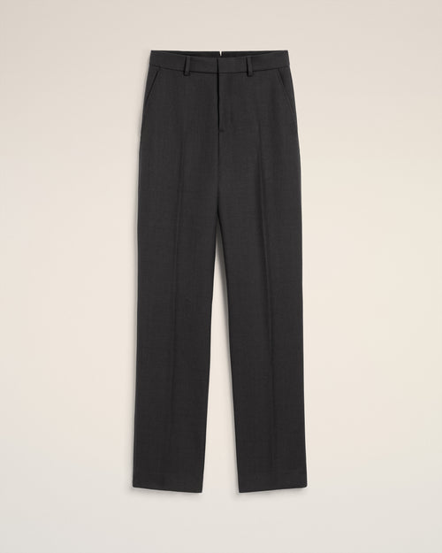                                 Black Wool Large Fit Trousers - 3                             - Ami Paris