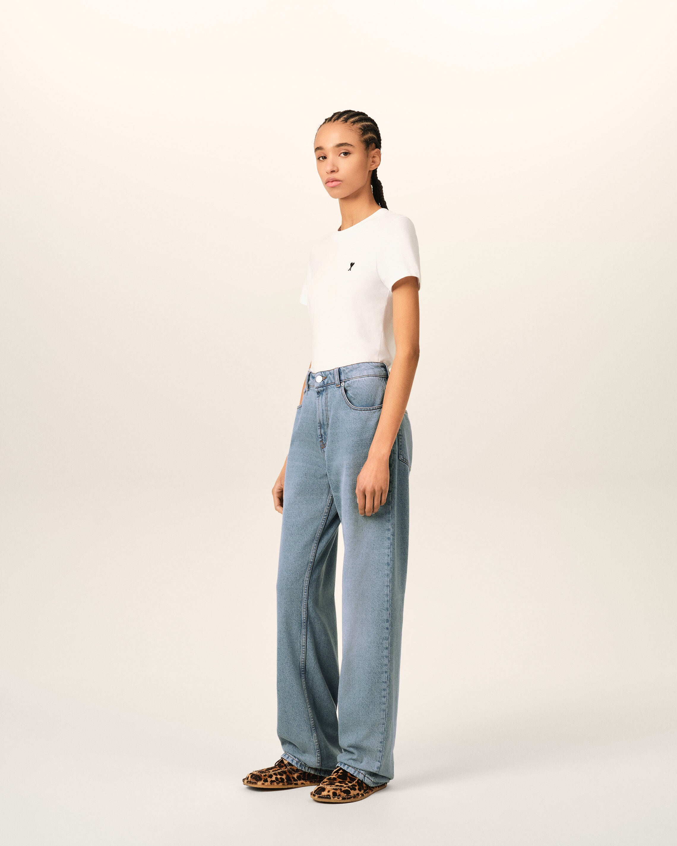 Blue large-fit cotton jeans - 6