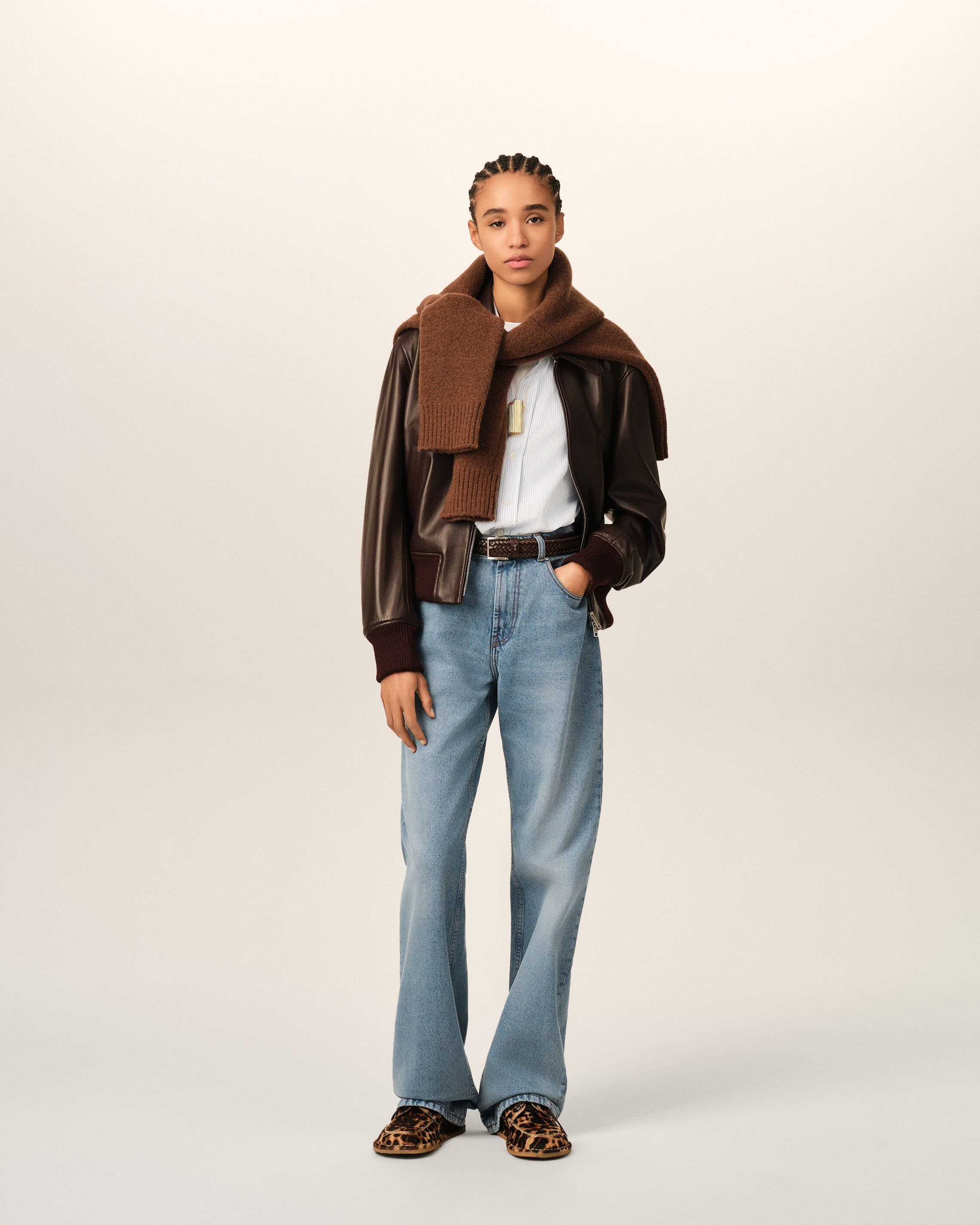 Blue large-fit cotton jeans - 2