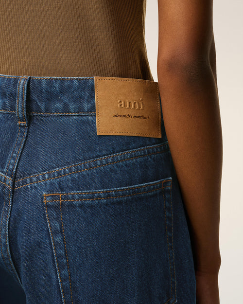 Large-Fit-Jeans aus blauer Baumwolle - 5 - Ami Paris