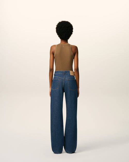 Large-Fit-Jeans aus blauer Baumwolle - 4 - Ami Paris