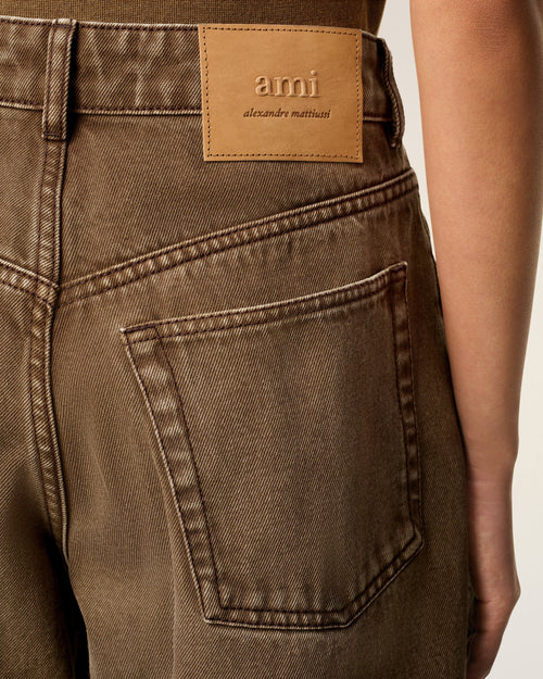 Large-Fit-Jeans aus brauner Baumwolle - 5 - Ami Paris