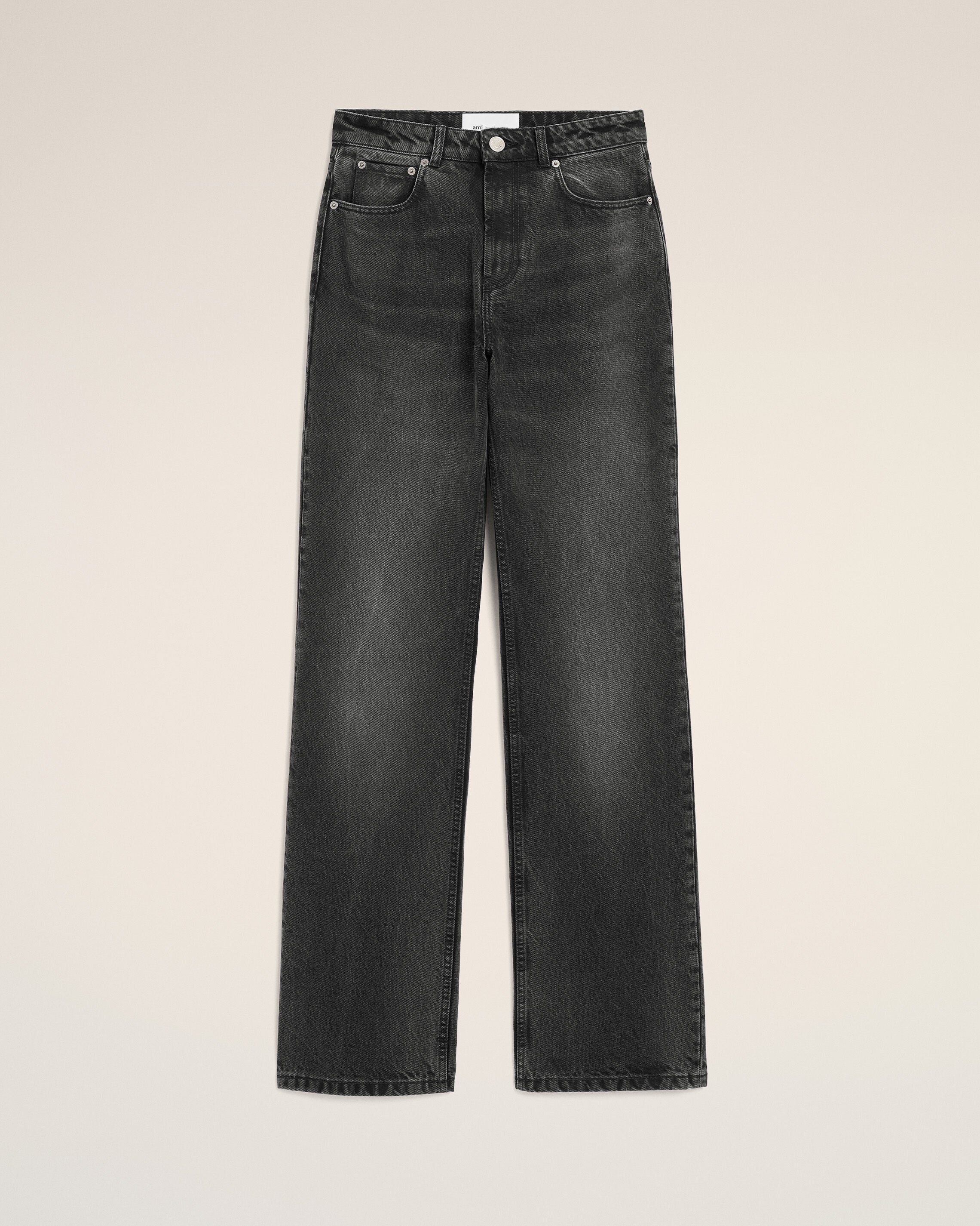 Jean Noir Coupe Large en Coton - 1