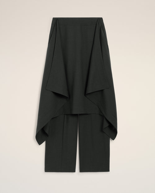                                 Black Wool Skirt Trousers - 3                             - Ami Paris