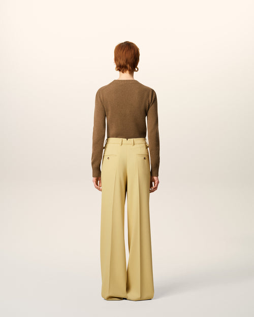 Green Wool Tabs Wide Trousers  - 4 - Ami Paris