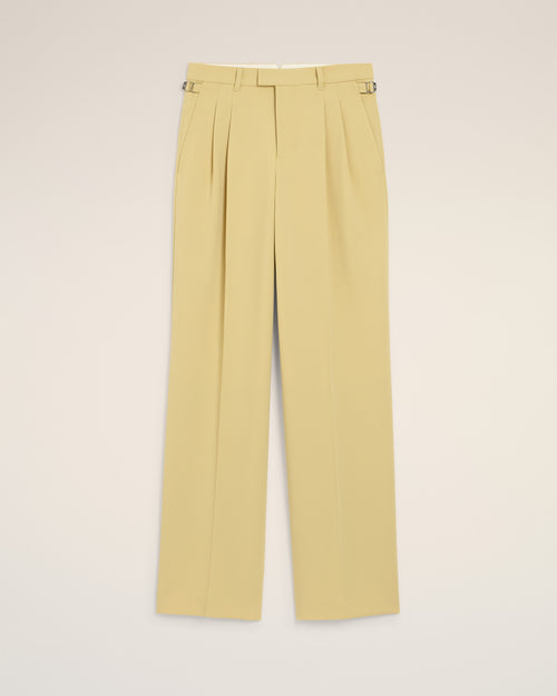                                 Green Wool Tabs Wide Trousers  - 3                             - Ami Paris