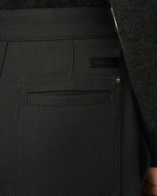 Black Wool Zipped Trousers - 5 - Ami Paris