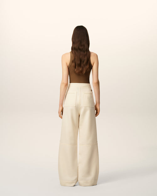 White Wool Zipped Trousers - 4 - Ami Paris