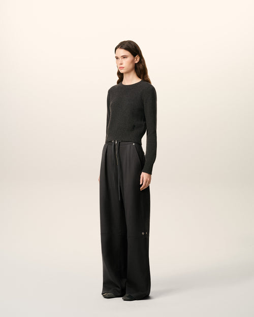 Black Wool Zipped Trousers - 6 - Ami Paris