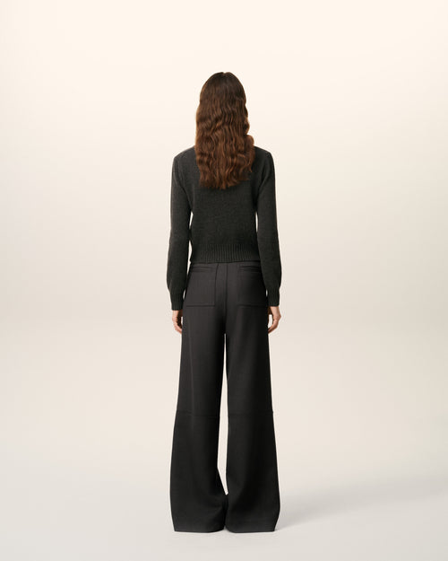 Black Wool Zipped Trousers - 4 - Ami Paris