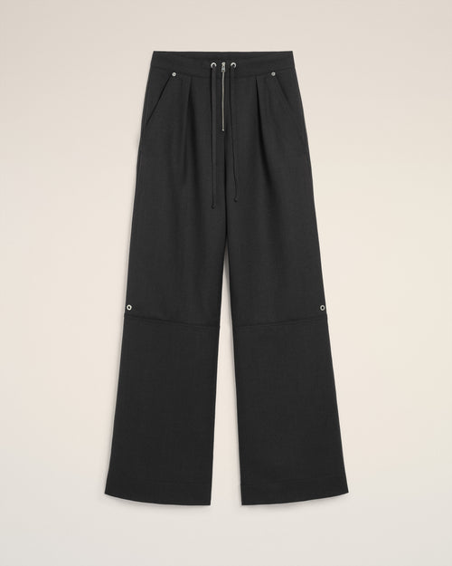 Black Wool Zipped Trousers - 4 - Ami Paris