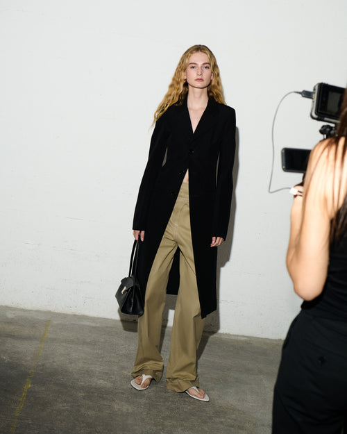 Beige Cotton Wrapped Belted Trousers - 7 - Ami Paris