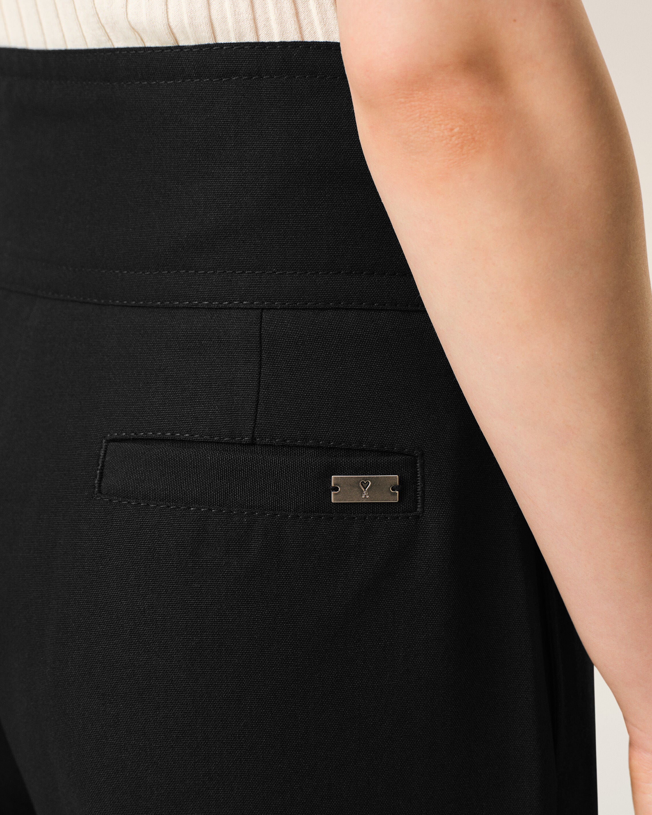 Black New Wool Wrapped Belted Trousers - 5