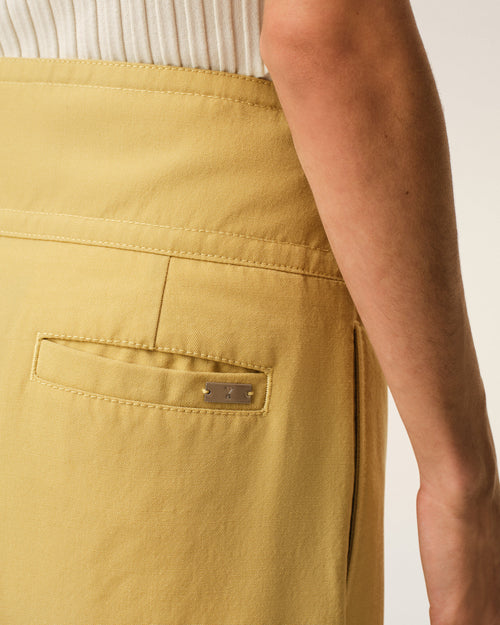 Yellow New Wool Wrapped Belted Trousers - 5 - Ami Paris