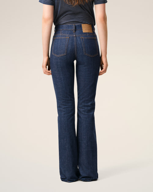 Blue Cotton Bootcut Fit Jeans - 4 - Ami Paris
