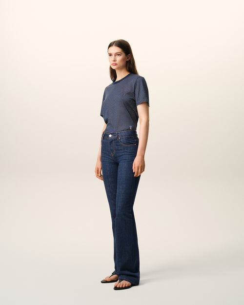 Blue Cotton Bootcut Fit Jeans - 6 - Ami Paris