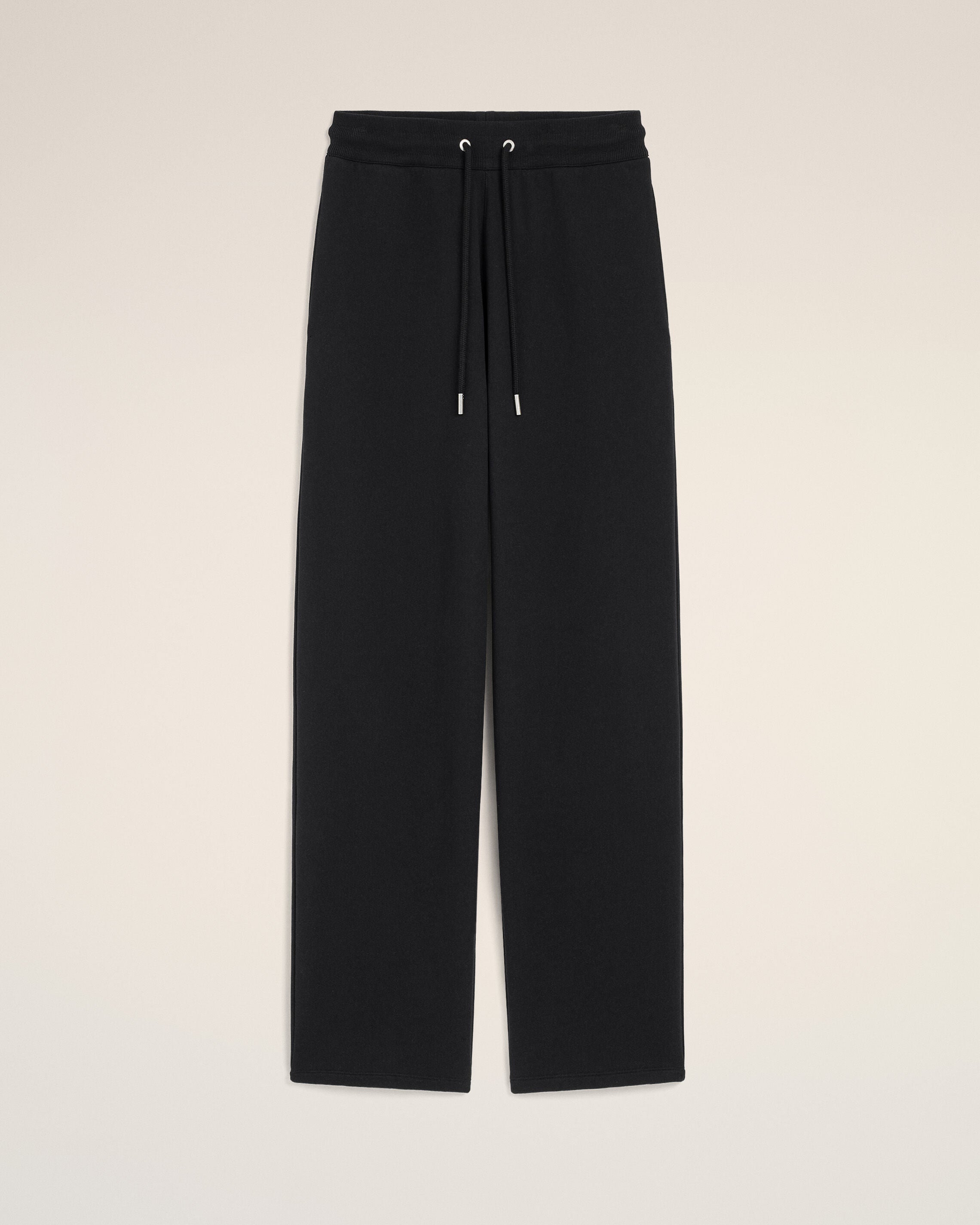 Black cotton track pants with Ami de Coeur - 1