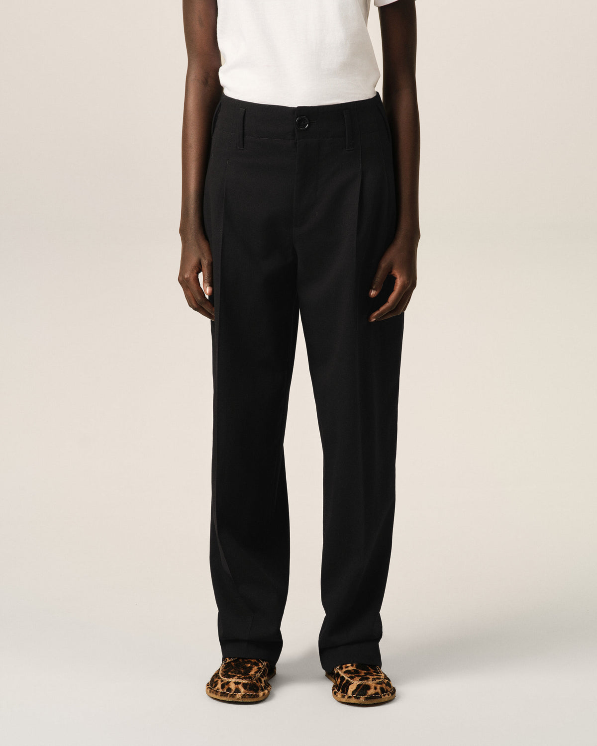 Black two-pleats wool trousers - 3