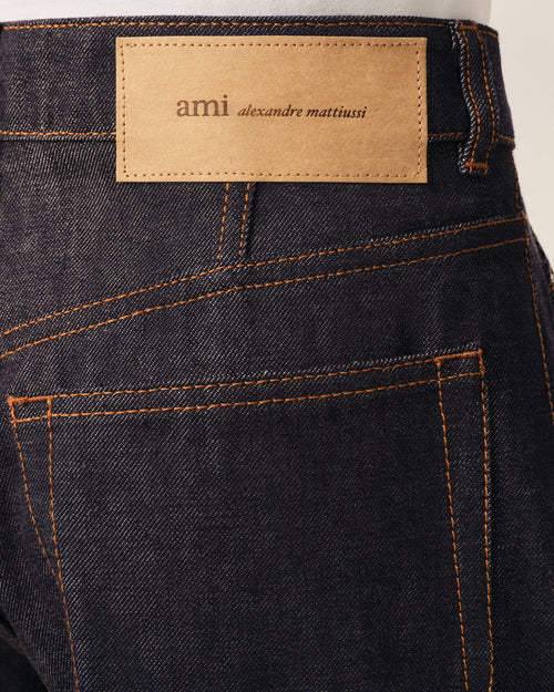 Blue balloon-fit cotton jeans - Woman - 5 - AMI Paris - Ami Paris