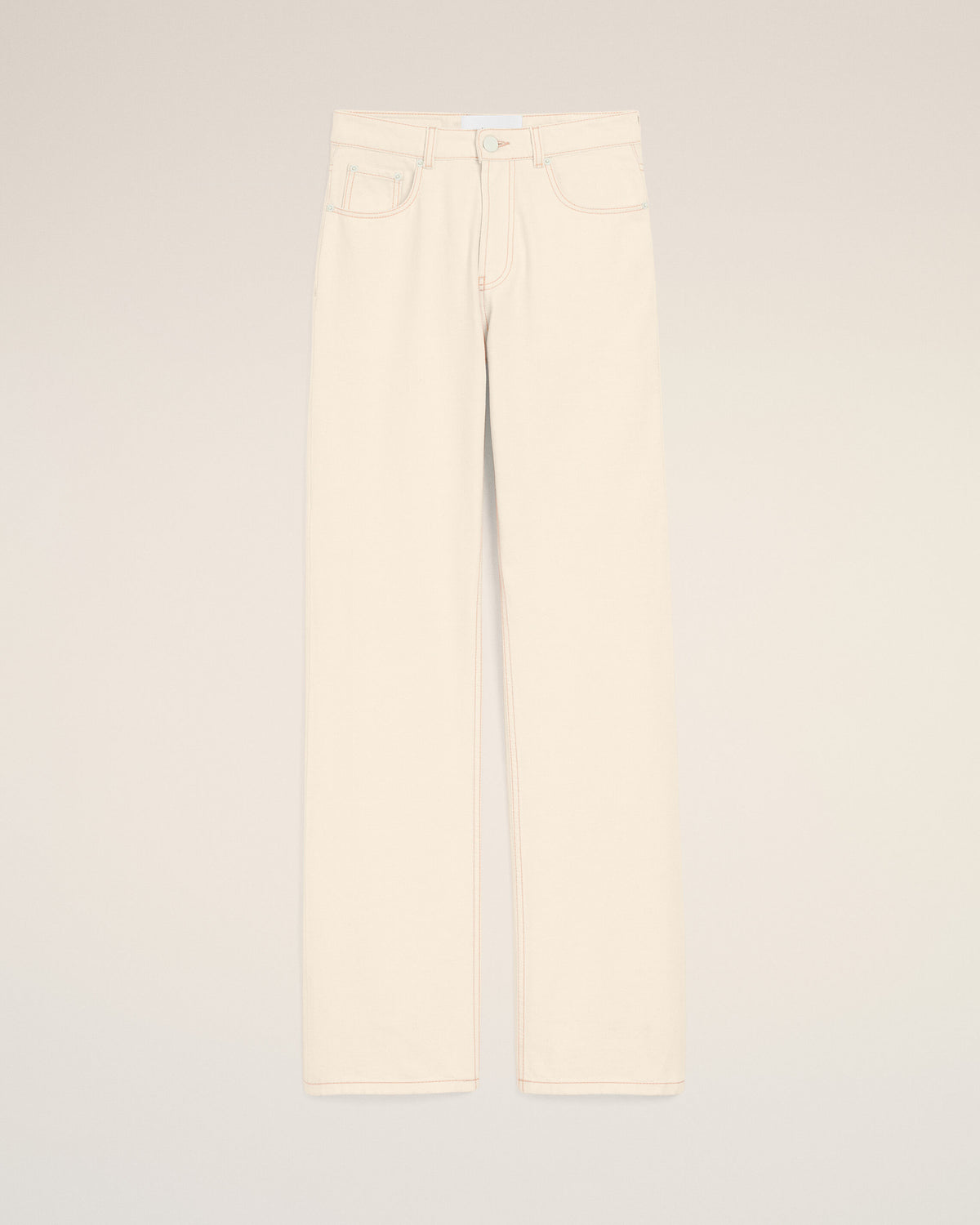 White large-fit cotton jeans - 1