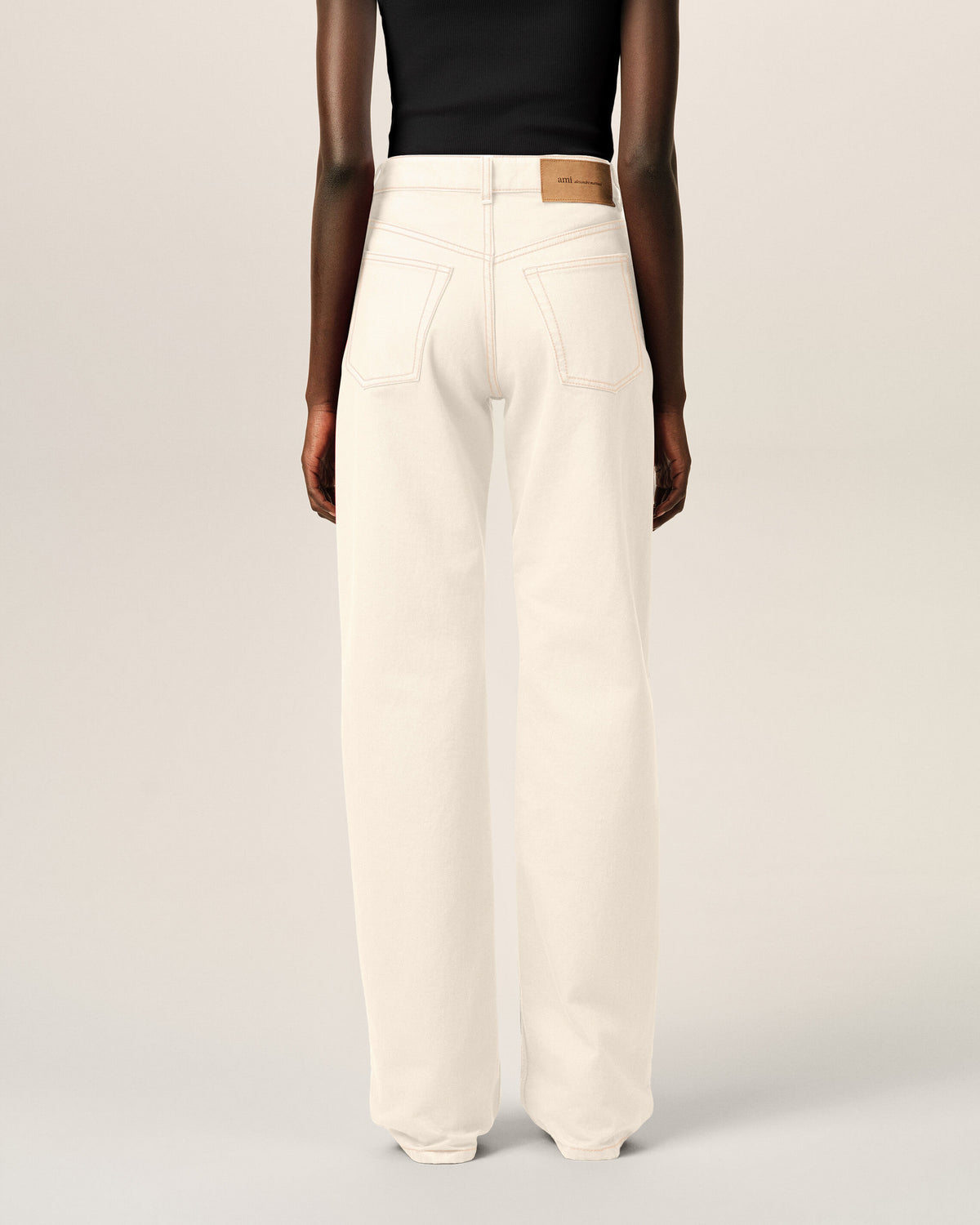 White large-fit cotton jeans - 4