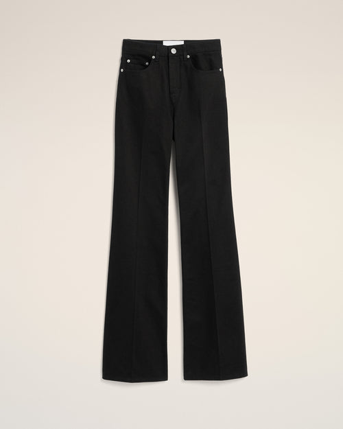 Vaqueros flare de algodón negro - Mujer - 1 - AMI Paris - Ami Paris