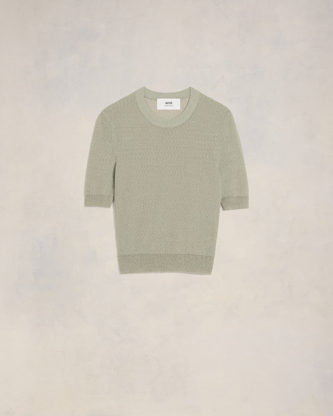 T-shirt Col Rond Crop Bouclé - 1