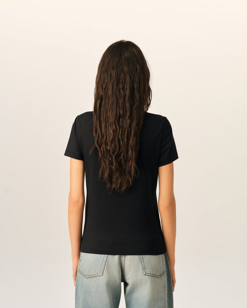 ブラック コットン Ami De Coeur クロップド Tシャツ - 女性 - 5 - AMI Paris - Ami Paris