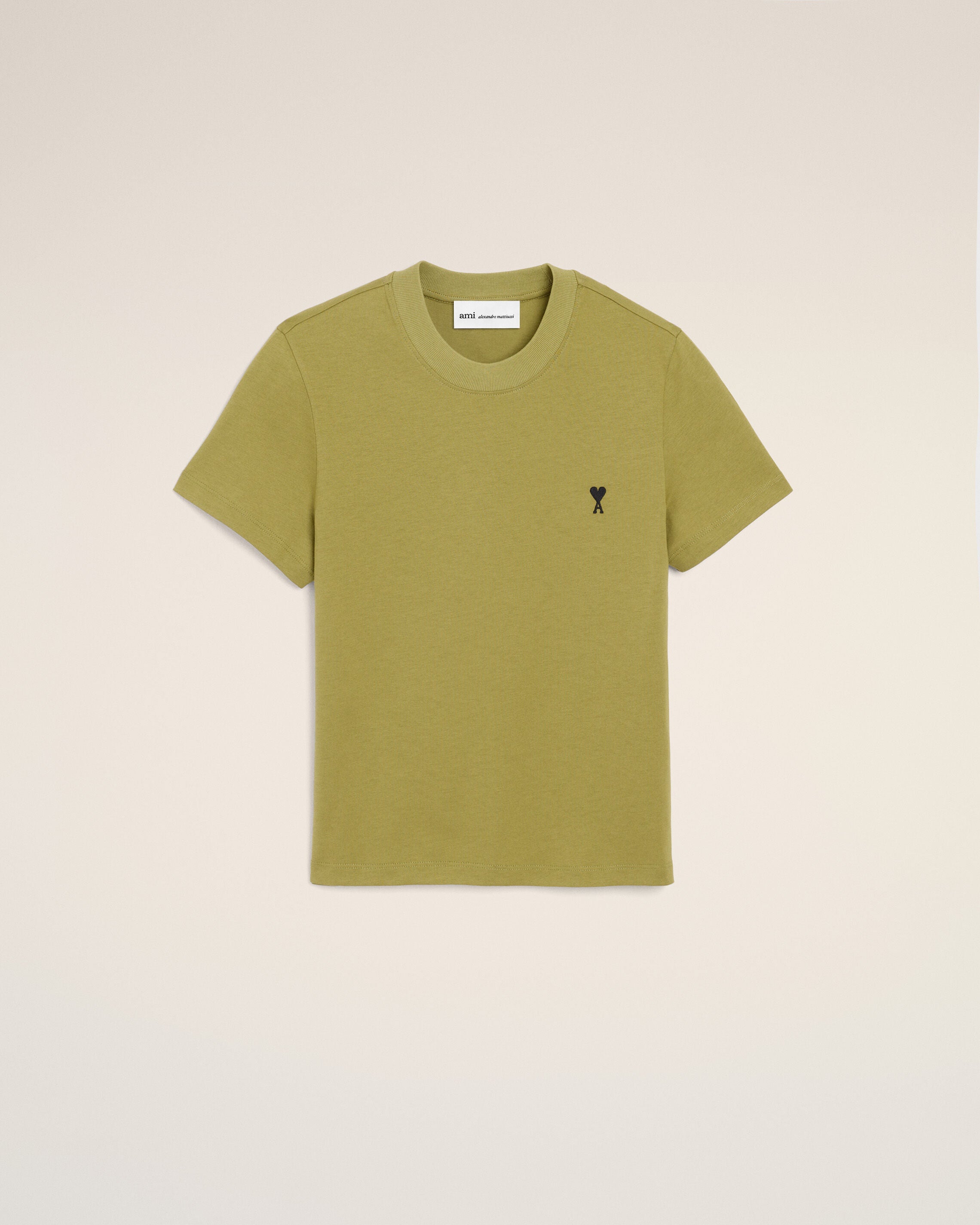 Green Cotton Ami De Coeur Cropped T-shirt - 1