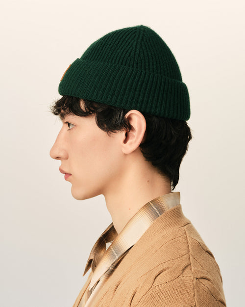 Gorro Ami de Cœur de lana verde - Hombre - 5 - AMI Paris - Ami Paris