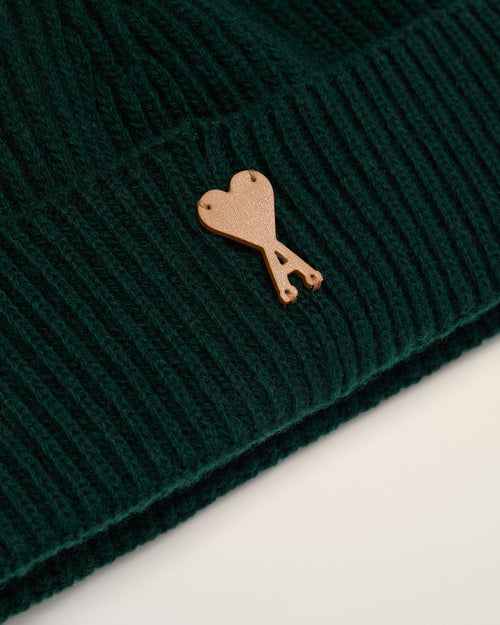 Green Wool Ami De Coeur Beanie - Man - 3 - AMI Paris - Ami Paris