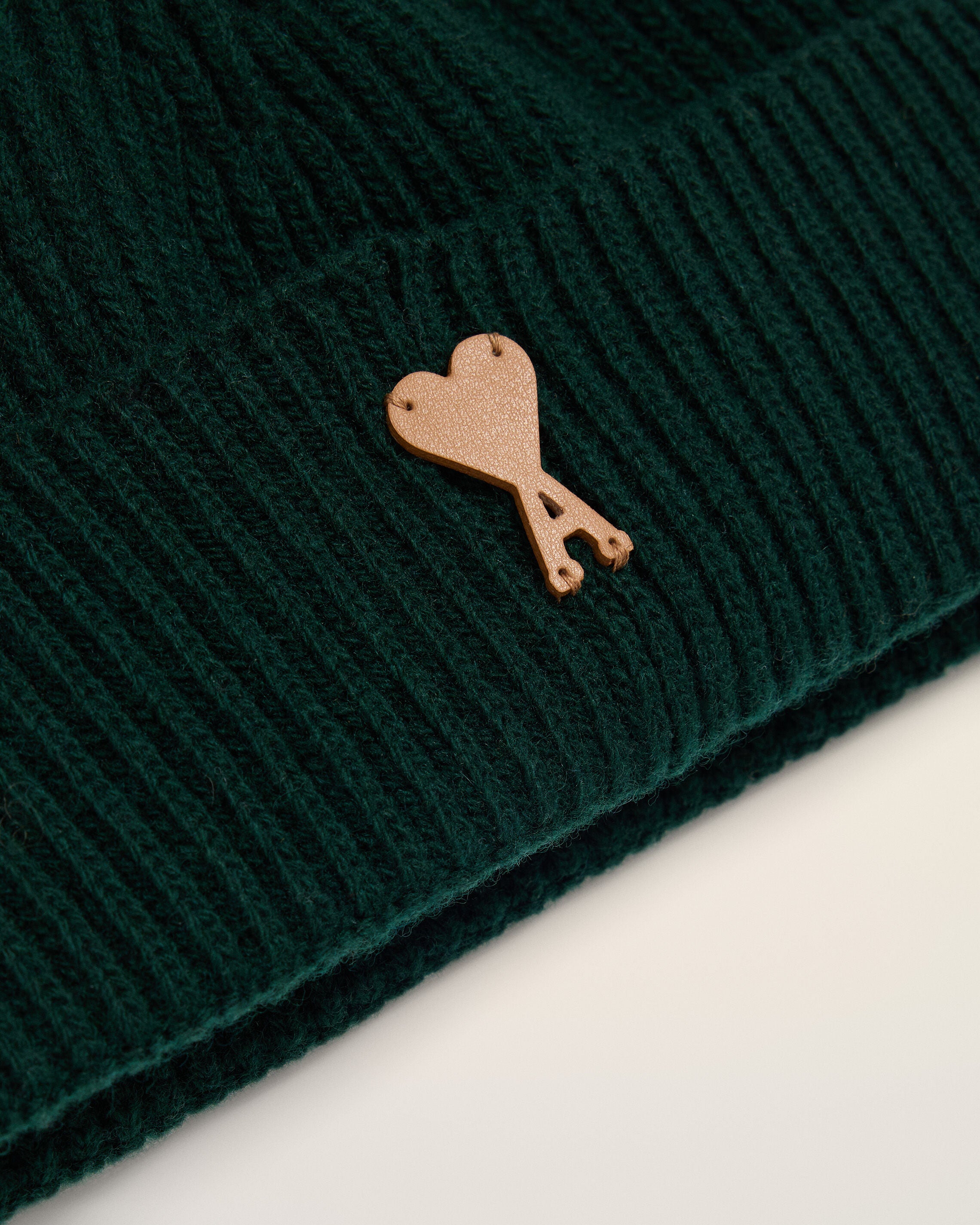 Green Wool Ami De Coeur Beanie - 3