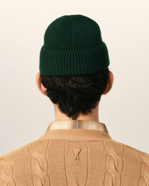 Green Wool Ami De Coeur Beanie - Man - 6 - AMI Paris - Ami Paris