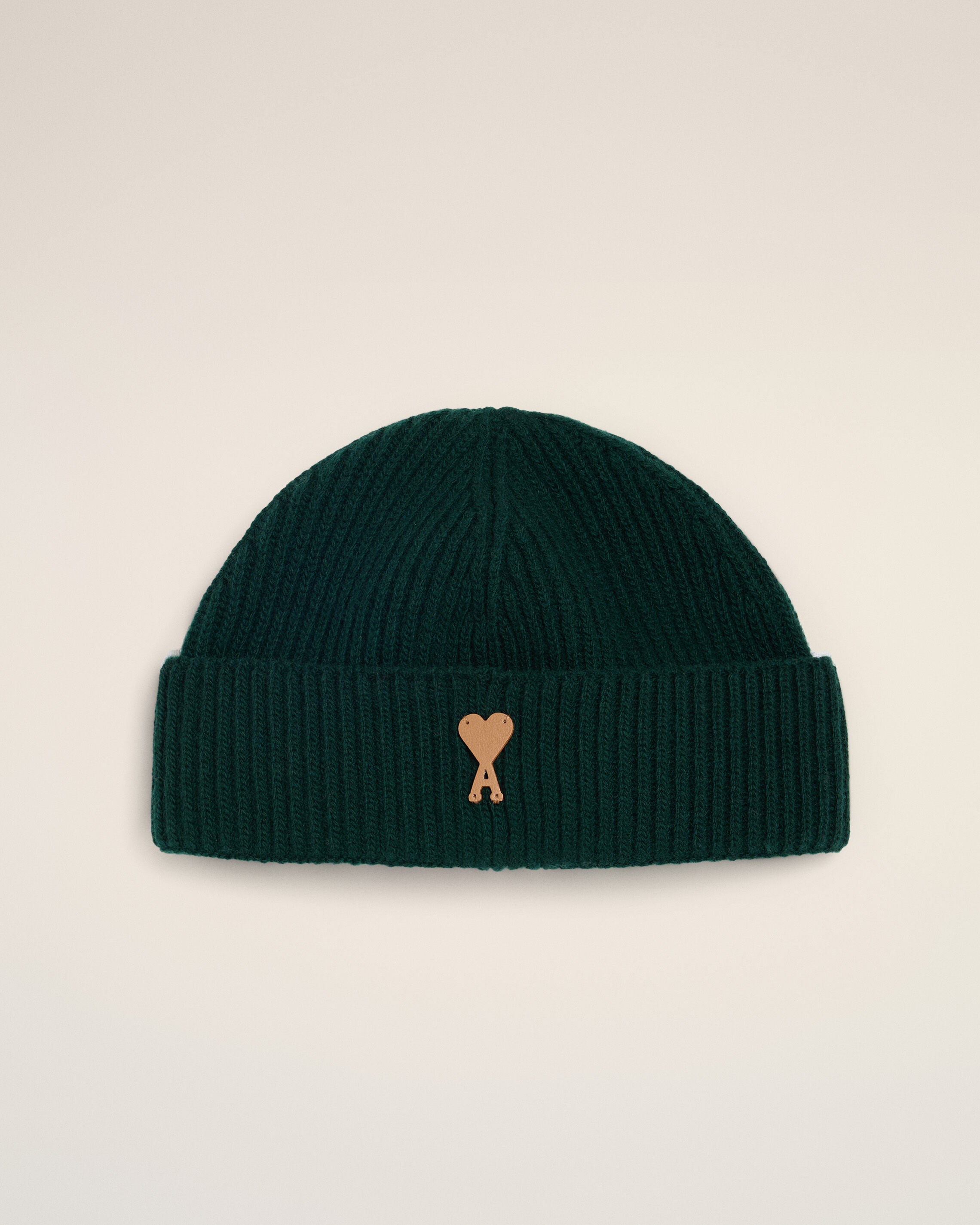 EVERGREEN Green Wool Ami De Coeur Beanie | Ami Paris