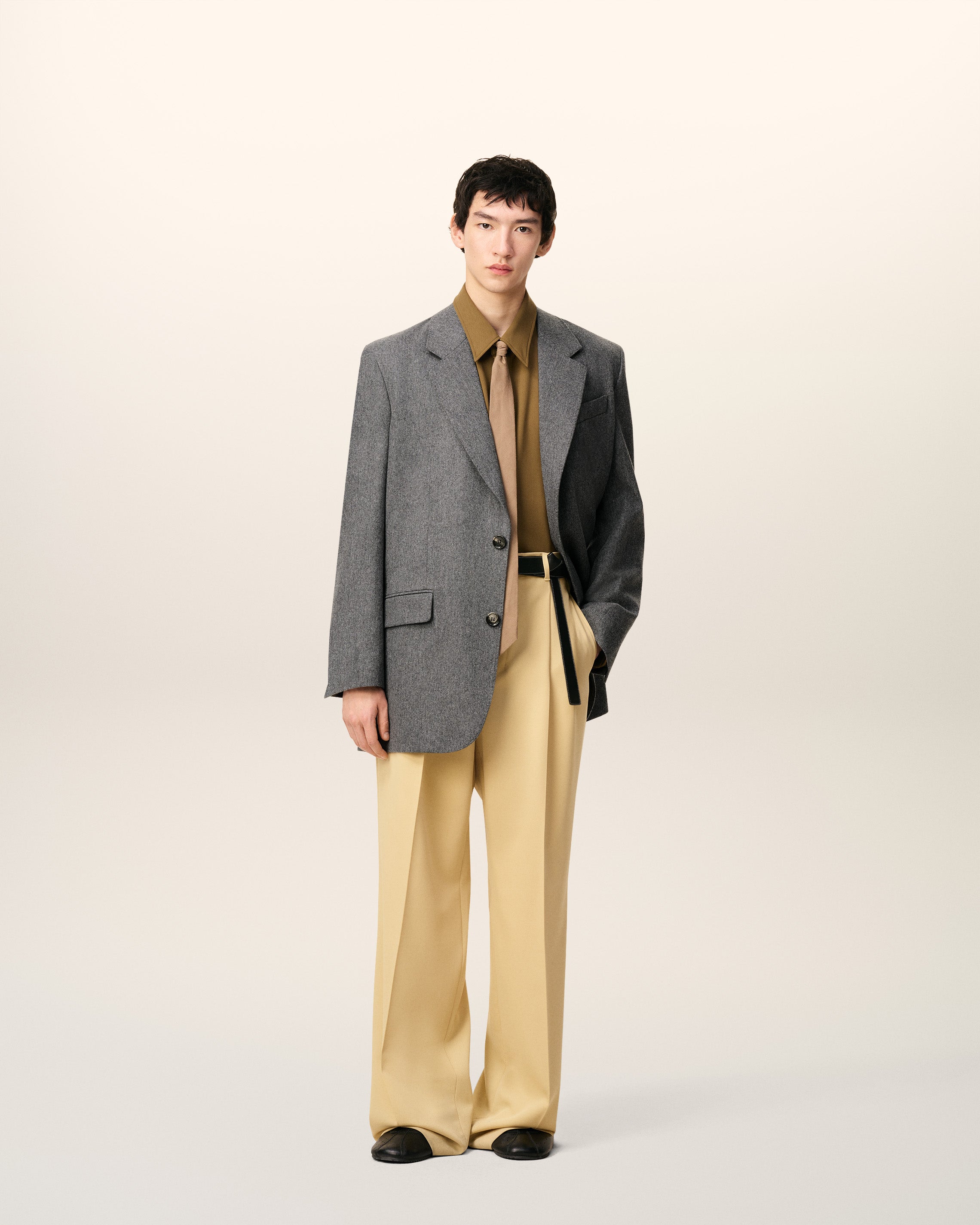 グレー ウール ルーズ シングルブレスト ジャケット グレー | AMI PARIS