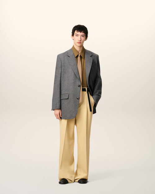 Veste Grise Ample En Laine - 1 - Ami Paris