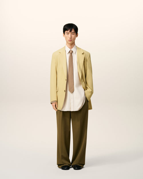 Green Wool Loose Double Breasted Jacket - 1 - Ami Paris