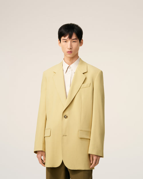 Green Wool Loose Double Breasted Jacket - 3 - Ami Paris