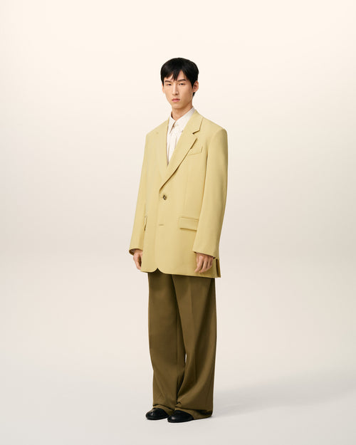 Green Wool Loose Double Breasted Jacket - 6 - Ami Paris