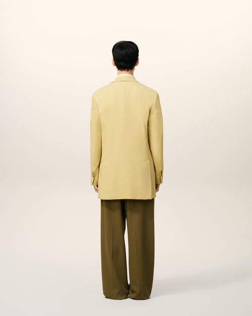 Green Wool Loose Double Breasted Jacket - 5 - Ami Paris