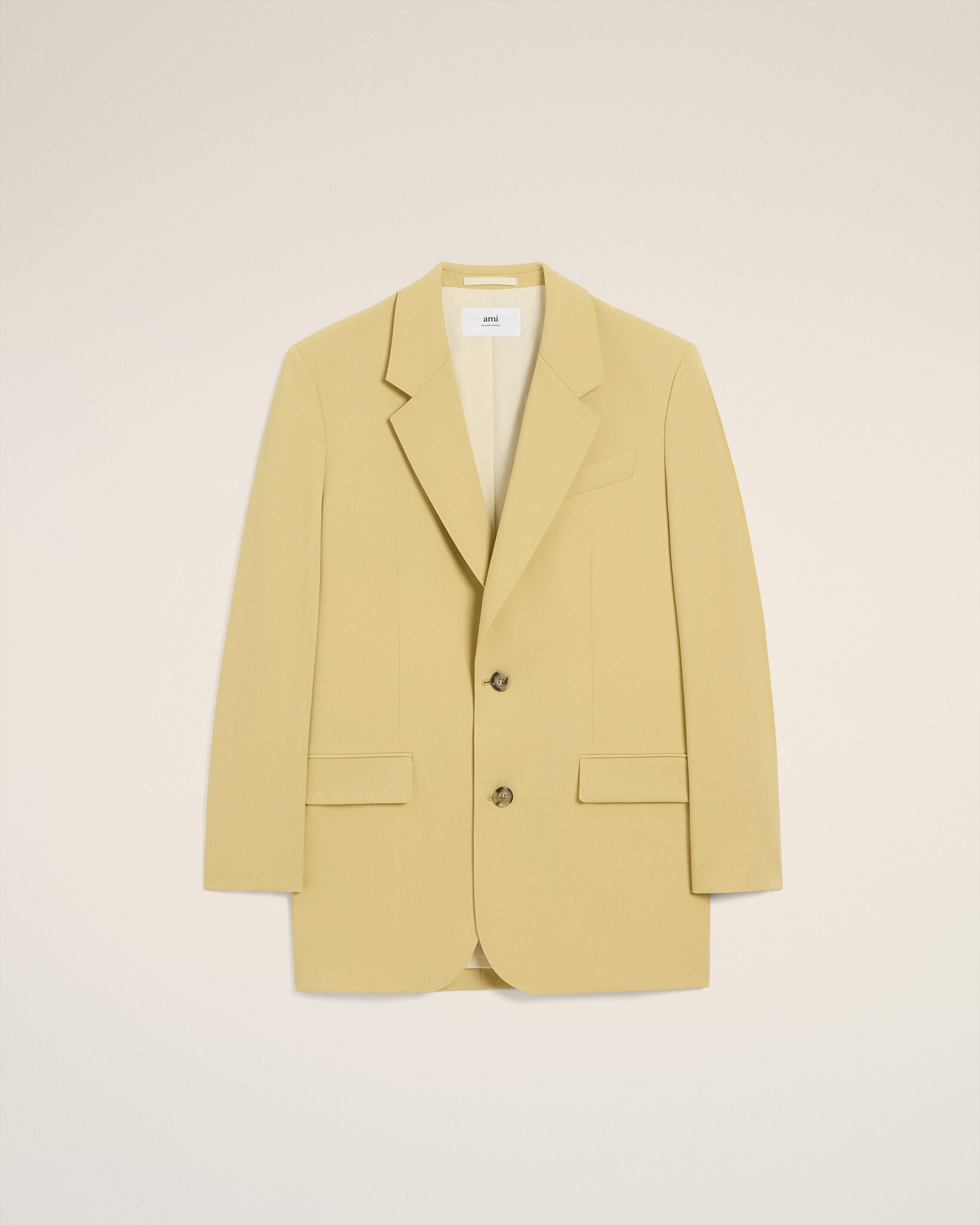 【大幅値下げ】amiparis ウールシングルブレストジャケット AMI Paris メンズヘーゼルナッツシングルブレストウールジャケット