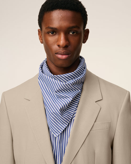 Beige Wool Single Breasted Jacket - 4 - Ami Paris