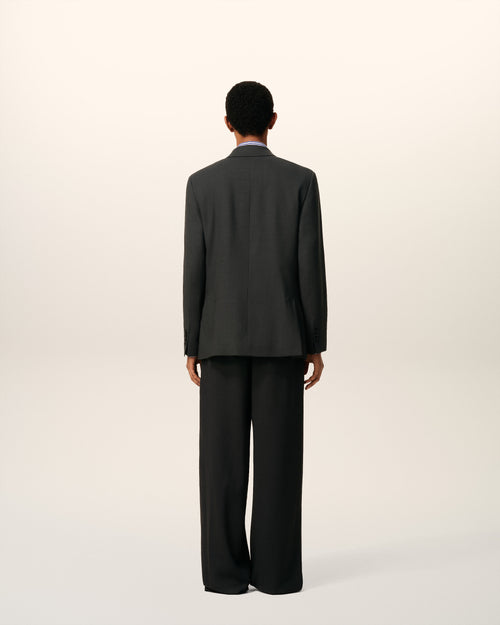 Black Wool Double Breasted Jacket - 5 - Ami Paris