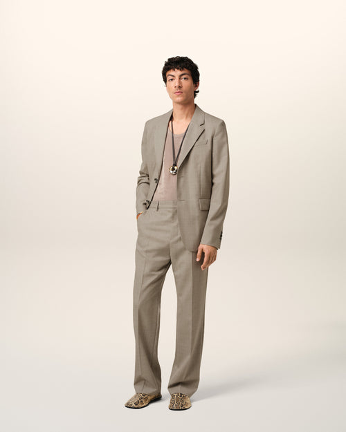 Veste Beige Deux Boutons En Laine - Homme - 2 - AMI Paris - Ami Paris