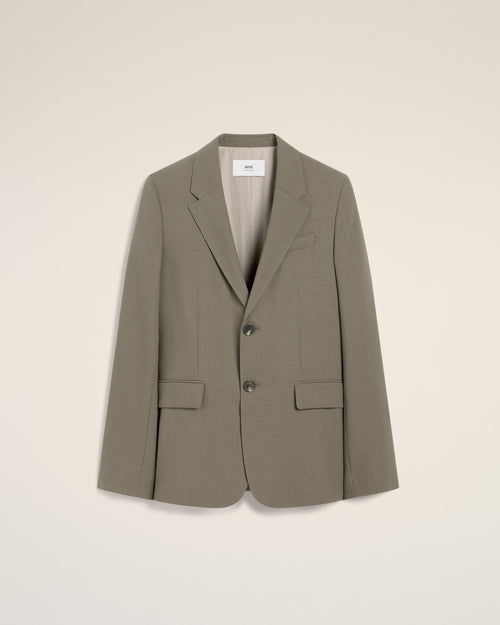 Veste Taupe Deux Boutons En Laine - Homme - 1 - AMI Paris - Ami Paris