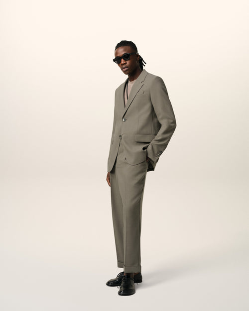 Veste Taupe Deux Boutons En Laine - Homme - 6 - AMI Paris - Ami Paris