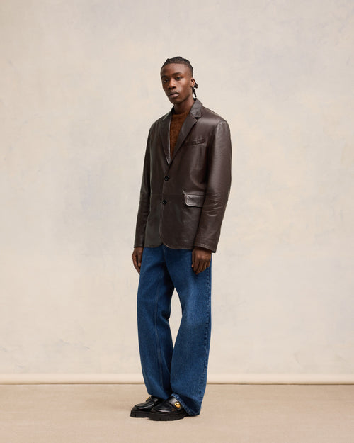 Veste Deux Boutons En Cuir - Homme - 6 - AMI Paris - Ami Paris