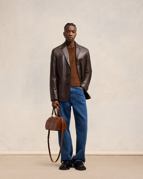 Veste Deux Boutons En Cuir - Homme - 2 - AMI Paris - Ami Paris