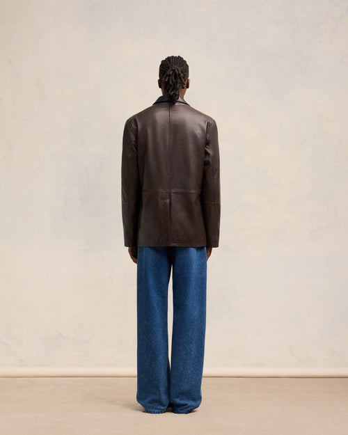 Veste Deux Boutons En Cuir - Homme - 5 - AMI Paris - Ami Paris