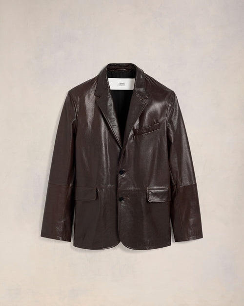 Veste Deux Boutons En Cuir - Homme - 1 - AMI Paris - Ami Paris